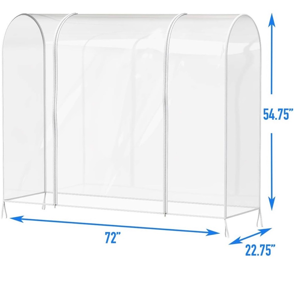 Clear Garment Bag with Wheels - Picture 2 of 8